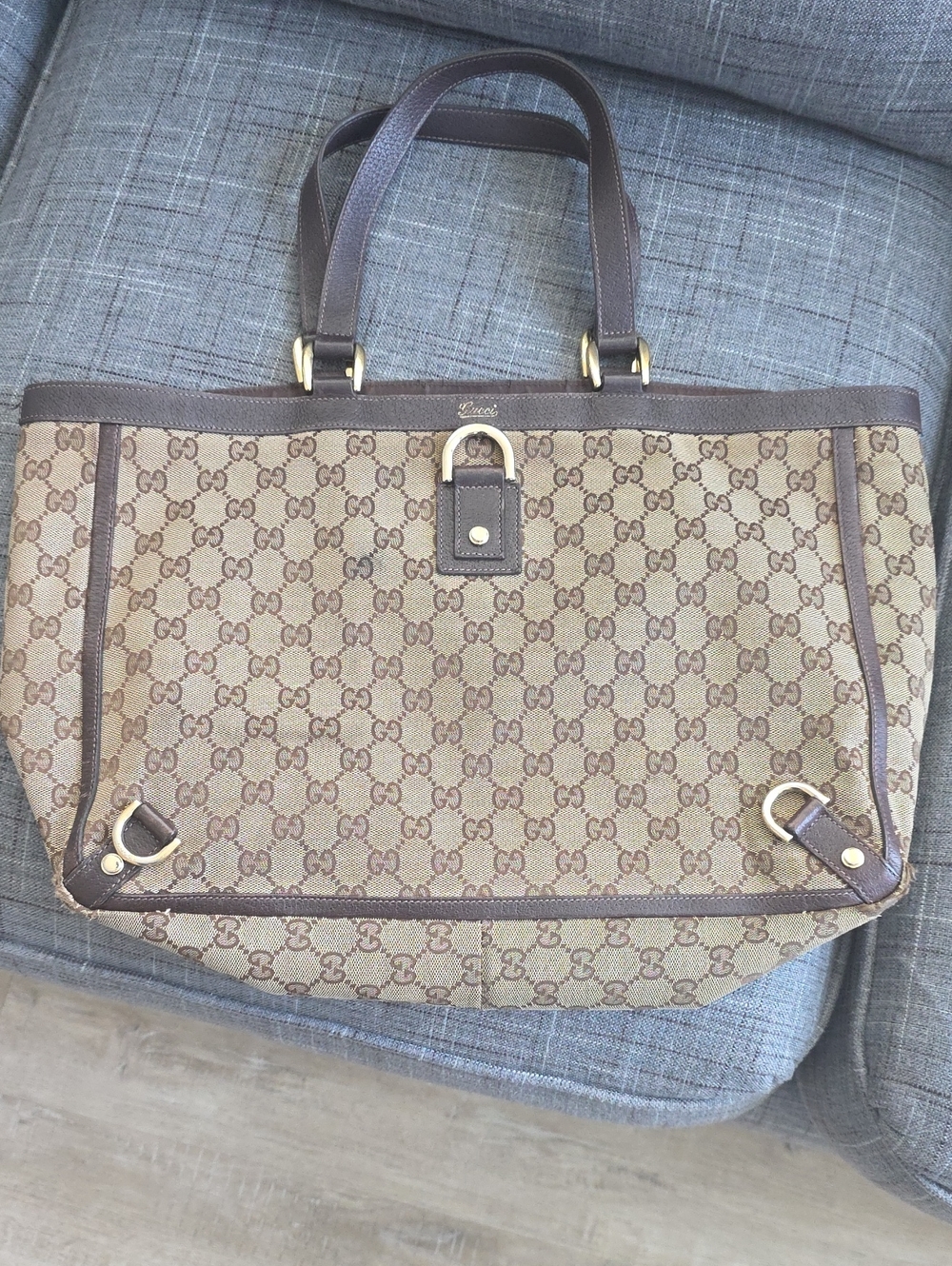 Gucci Brown Monogram Canvas Tote Bag